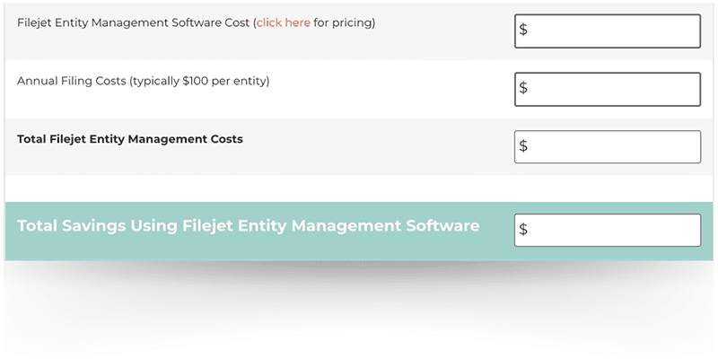 ROI calculator savings section