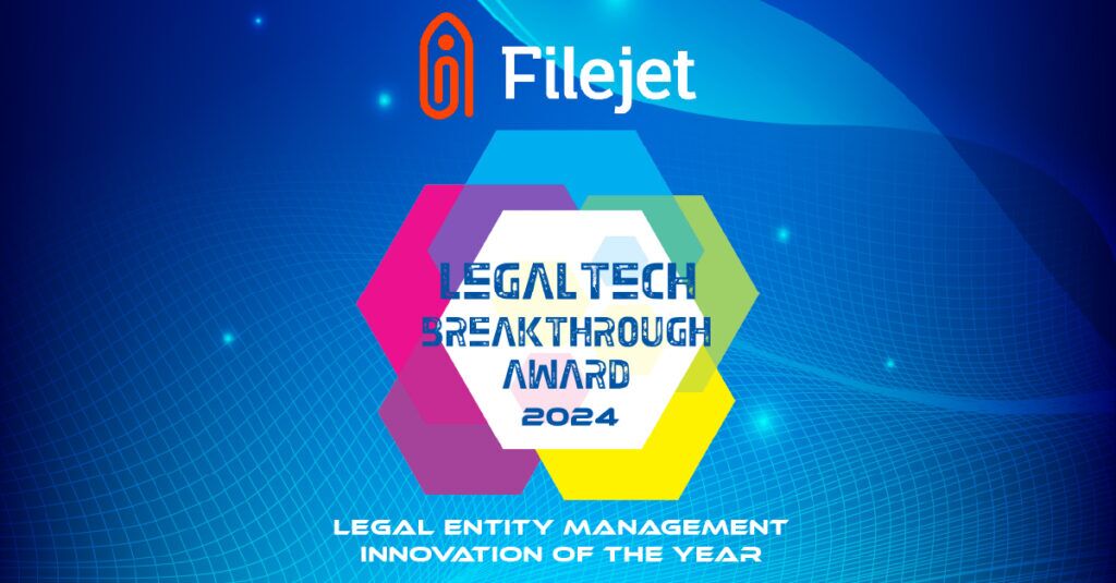 Filejet wins LegalTech Breakthrough Award